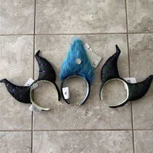 Adults  Fantasy Headband Set - Black and Blue.    
All 5 for this price